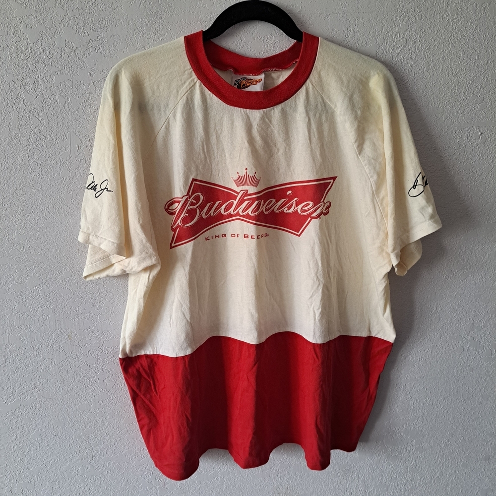 Winner's Circle Red and White Tee Dale Jr #8 Budweiser Tee